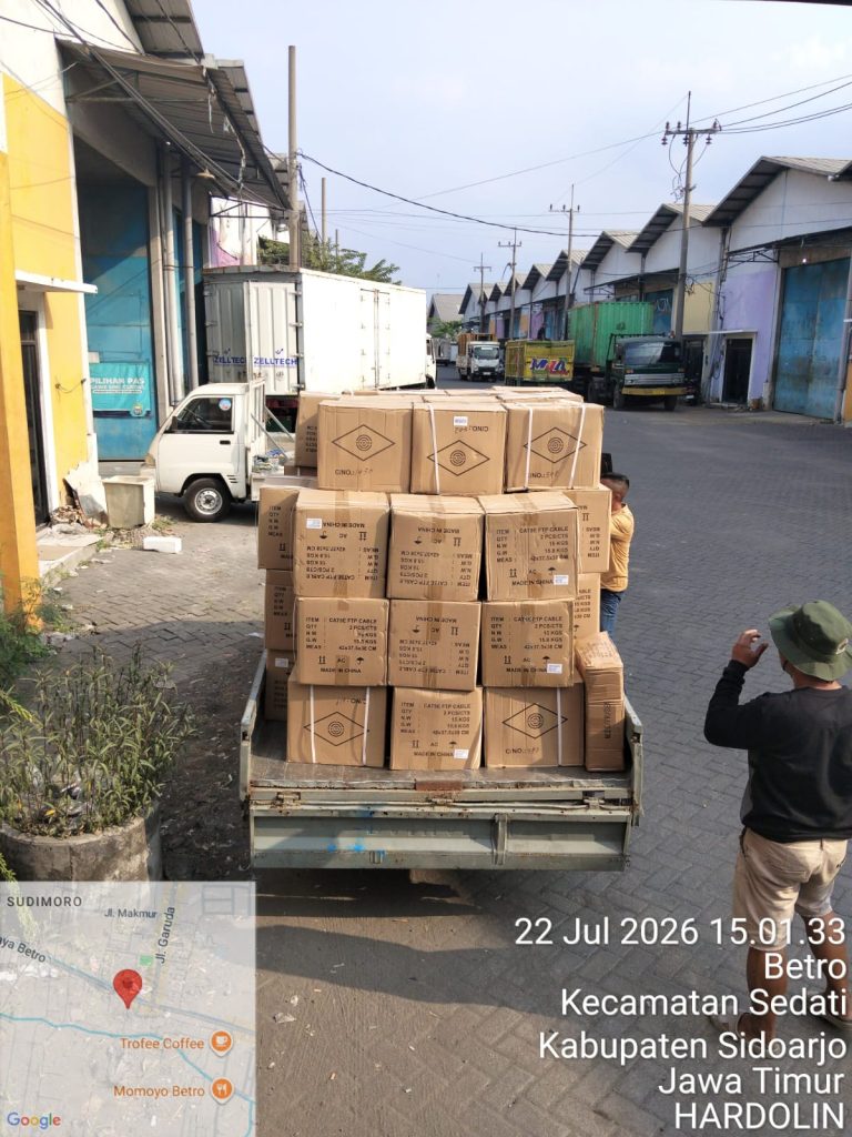 Pengiriman barang dari Jakarta ke Kecamatan Sedati Kabupaten Sidoarjo Jawa Timur menggunakan layanan cargo CSM Cargo.
